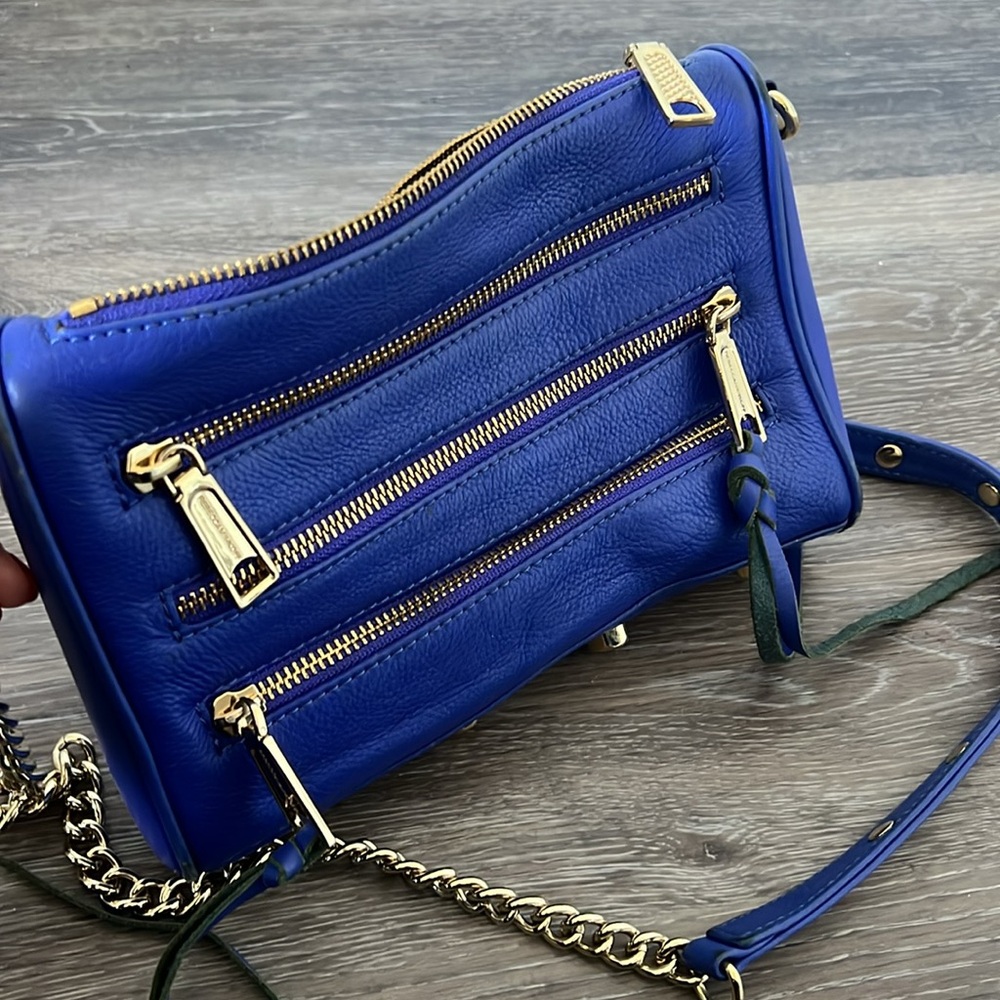 Rebecca Minkoff Zip Cross Body Bag in Blue